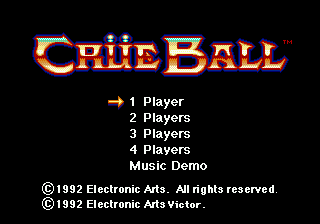 Crue Ball (Japan) Title Screen